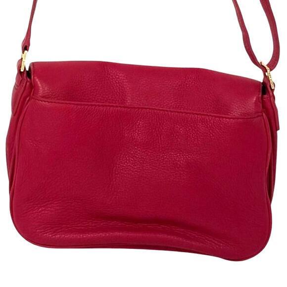 Tory Burch Fuchsia Crossbody Bag Purse 3 Compartments Magnetic Closure - Picture 4 of 9